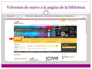 Volvemos de nuevo a la pagina de la biblioteca
 