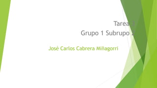 José Carlos Cabrera Miñagorri
Tarea 3
Grupo 1 Subrupo 2
 
