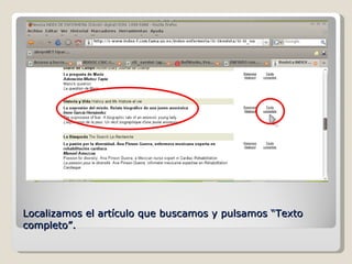Localizamos el artículo que buscamos y pulsamos “Texto completo”. 