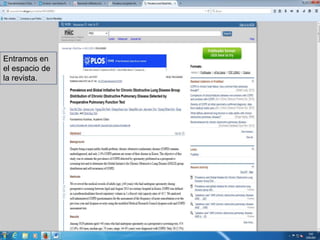 Entramos en
el espacio de
la revista.
 