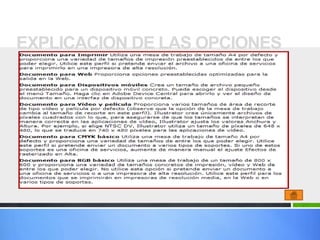 EXPLICACION DE LAS OPCIONES
 