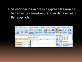 Suprimir las líneas verticales. Barra de Herramientas: Presentación- Líneas de la cuadricula- Líneas verticales de la cuadriculas primerias-Ninguno:Insertar las líneas de la cuadricula horizontales. Barra de herramientas: Presentación-Líneas horizontales de la cuadricula primaria-Líneas de división principales