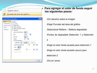 Al gráfico se le elimina las líneas de eje vertical para agregar las del eje horizontal, al mismo tiempo es eliminado el contorno del eje horizontal. Así: