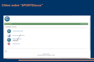 Clikeo sobre “SPORTDiscus”
 
