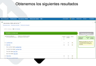 Obtenemos los siguientes resultados
 