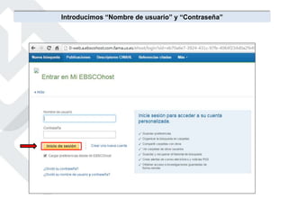 Introducimos “Nombre de usuario” y “Contraseña”
 