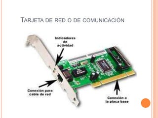 TARJETA DE RED O DE COMUNICACIÓN
 