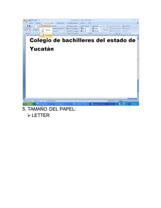 5. TAMAÑO DEL PAPEL:
 LETTER
 