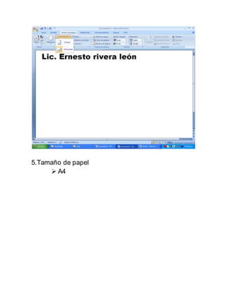 5.Tamaño de papel
 A4
 
