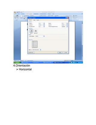 4.Orientación
 Horizontal
 