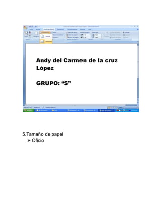 5.Tamaño de papel
 Oficio
 