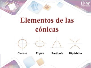 Elementos de las
cónicas
 