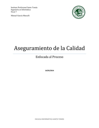 Aseguramiento de la Calidad del Proceso. | PDF