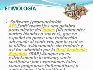 Los componentes lógicos incluyen, entre muchos otros, las aplicaciones informáticas; tales como el procesador de textos, que permite al usuario realizar todas las tareas concernientes a la edición de textos; el software de sistema, tal como el sistema operativo, que, básicamente, permite al resto de los programas funcionar adecuadamente, facilitando también la interacción entre los componentes físicos y el resto de las aplicaciones, y proporcionando una interfaz para el usuario.