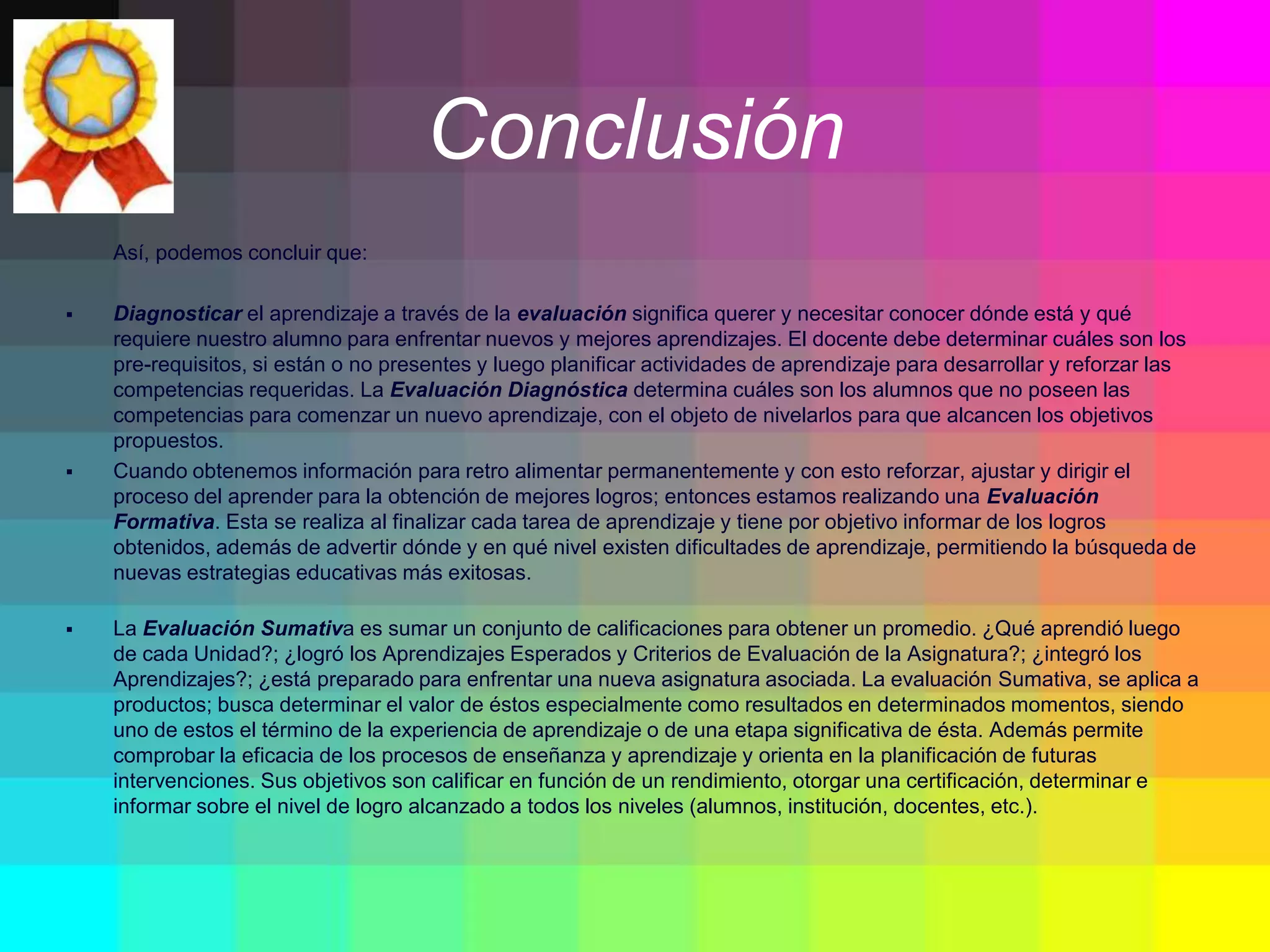 Tipos de Evaluacion: Diagnostica, Formativa y Sumativa | PPSX ...