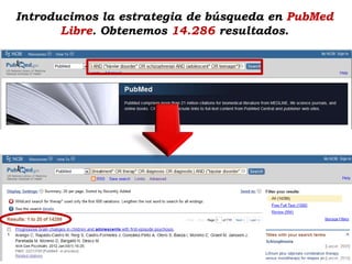 Introducimos la estrategia de búsqueda en PubMed
       Libre. Obtenemos 14.286 resultados.
 