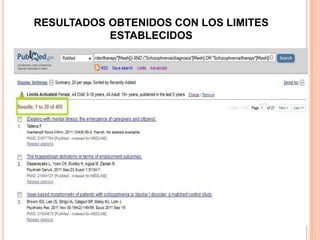 RESULTADOS OBTENIDOS CON LOS LIMITES
           ESTABLECIDOS
 