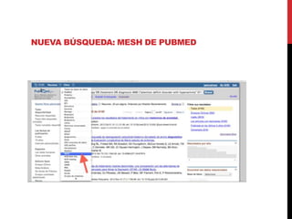 NUEVA BÚSQUEDA: MESH DE PUBMED
 
