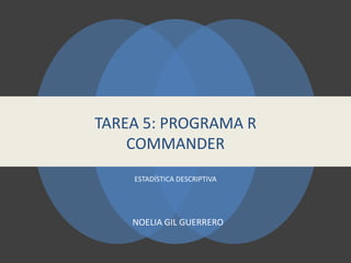 TAREA 5: PROGRAMA R
COMMANDER
ESTADÍSTICA DESCRIPTIVA
NOELIA GIL GUERRERO
 