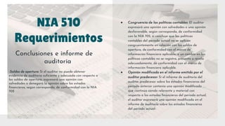 NIAS- EVIDENCIAS DE AUDITORIA
