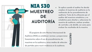 NIAS- EVIDENCIAS DE AUDITORIA