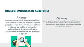NIAS- EVIDENCIAS DE AUDITORIA