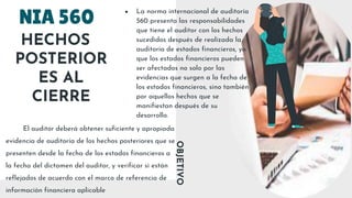 NIAS- EVIDENCIAS DE AUDITORIA