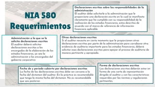 NIAS- EVIDENCIAS DE AUDITORIA