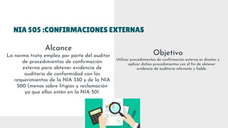 NIAS- EVIDENCIAS DE AUDITORIA