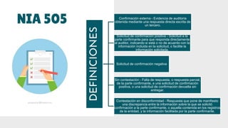 NIAS- EVIDENCIAS DE AUDITORIA