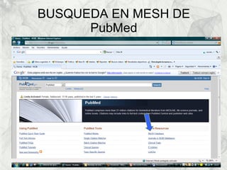 BUSQUEDA EN MESH DE PubMed 