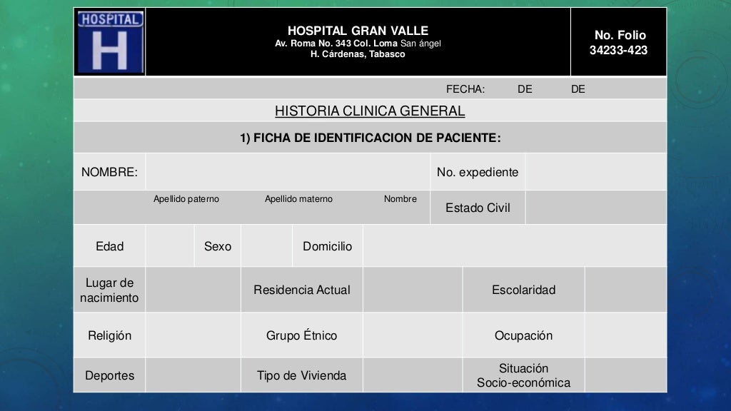 Historia Clinica Formato Large Ficha De Identificacio - vrogue.co