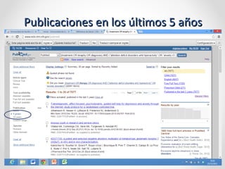 Publicaciones en los últimos 5 años
 