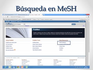 Búsqueda en MeSH
 
