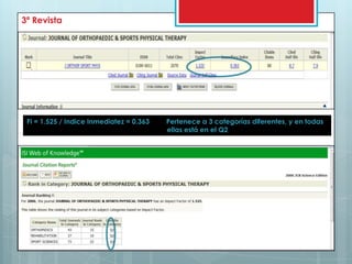 3ª RevistaFI = 1.525 / Indice Inmediatez = 0.363         Pertenece a 3 categorías diferentes, y en todas                                                                          ellas está en el Q2                                                                     