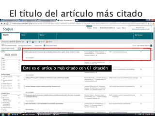 Este es el artículo más citado con 61 citación