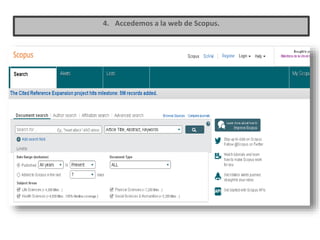 4. Accedemos a la web de Scopus.
 