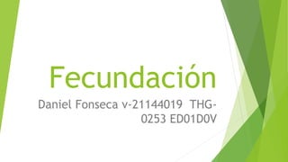 Fecundación
Daniel Fonseca v-21144019 THG-
0253 ED01D0V
 