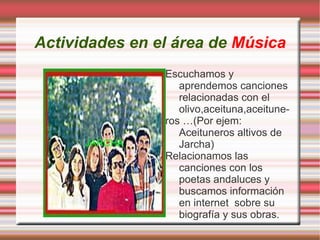 Recopilar poemas,textos y refranes sobre el olivo. 