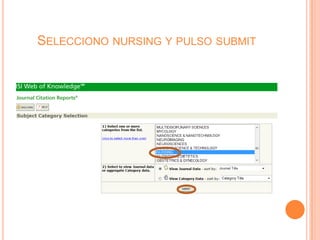 SELECCIONO NURSING Y PULSO SUBMIT
 