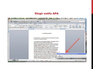 Elegir estilo APA
 