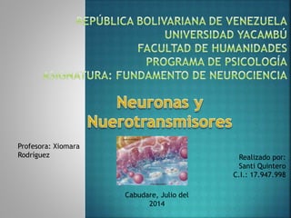 Profesora: Xiomara
Rodríguez Realizado por:
Santi Quintero
C.I.: 17.947.998
Cabudare, Julio del
2014
 