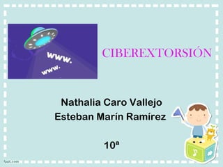CIBEREXTORSIÓN
Nathalia Caro Vallejo
Esteban Marín Ramírez
10ª
 