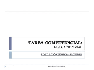 TAREA COMPETENCIAL: EDUCACIÓN VIAL EDUCACIÓN FÍSICA: 2ºCURSO Alberto Navarro Elbal 