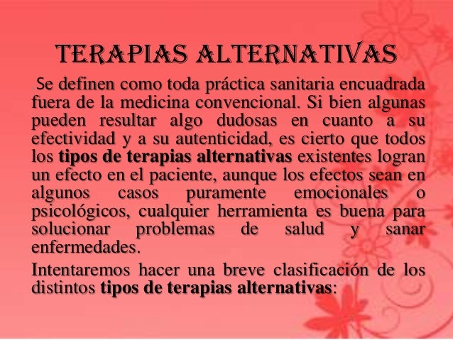 Terapias Alternativas Terapias Alternativas