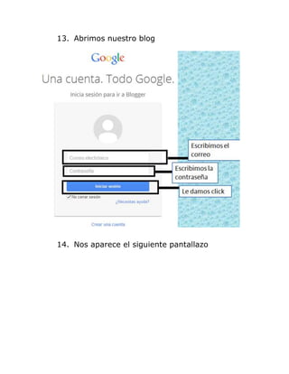 13. Abrimos nuestro blog
14. Nos aparece el siguiente pantallazo
 