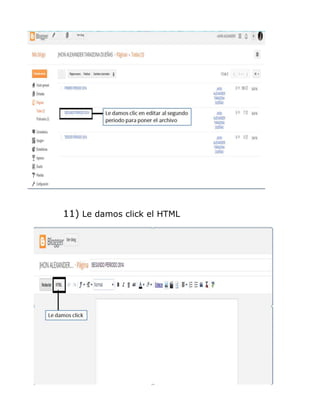 11) Le damos click el HTML
 
