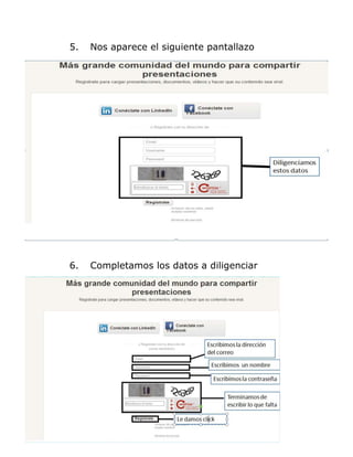 5. Nos aparece el siguiente pantallazo
6. Completamos los datos a diligenciar
 