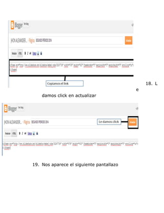 18. L
e
damos click en actualizar
19. Nos aparece el siguiente pantallazo
 