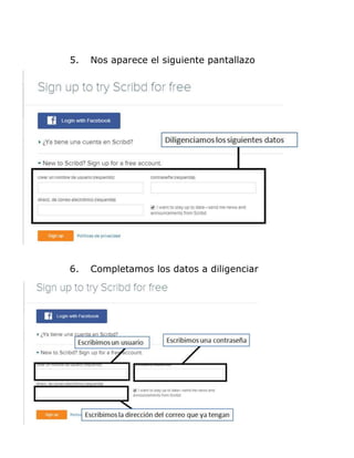 5. Nos aparece el siguiente pantallazo
6. Completamos los datos a diligenciar
 